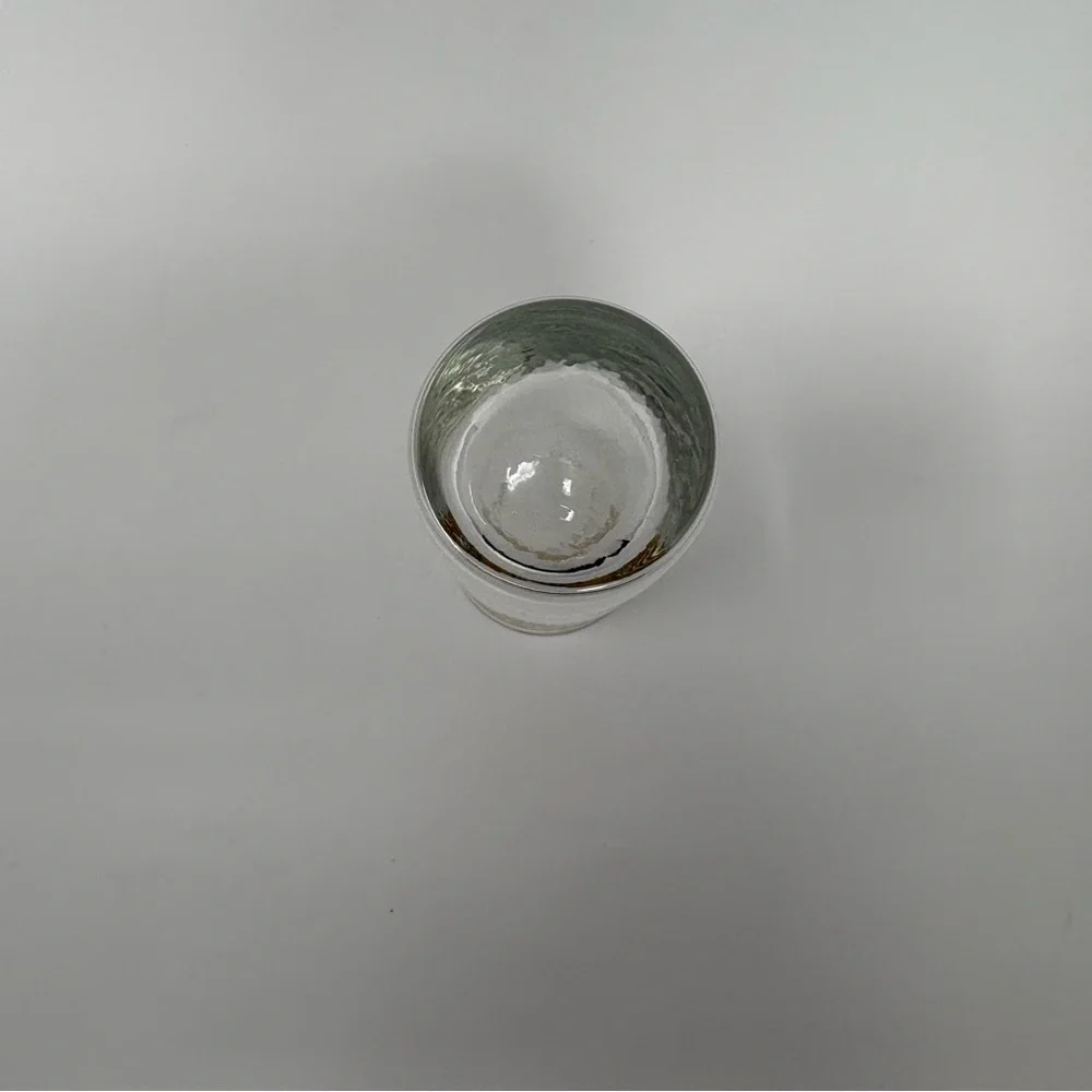 Hard Rock Cafe Dubai HRC Clear Shot Glass with Red and Yellow Logo 4” Tall